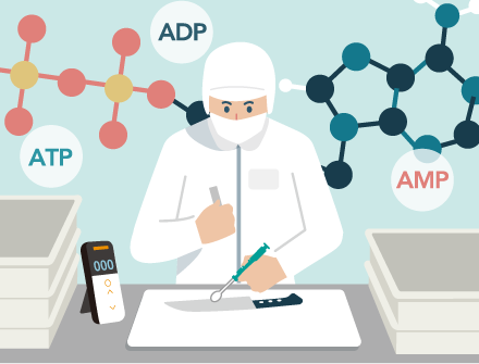 ATP+ADP+AMP拭き取り検査(A3法)について